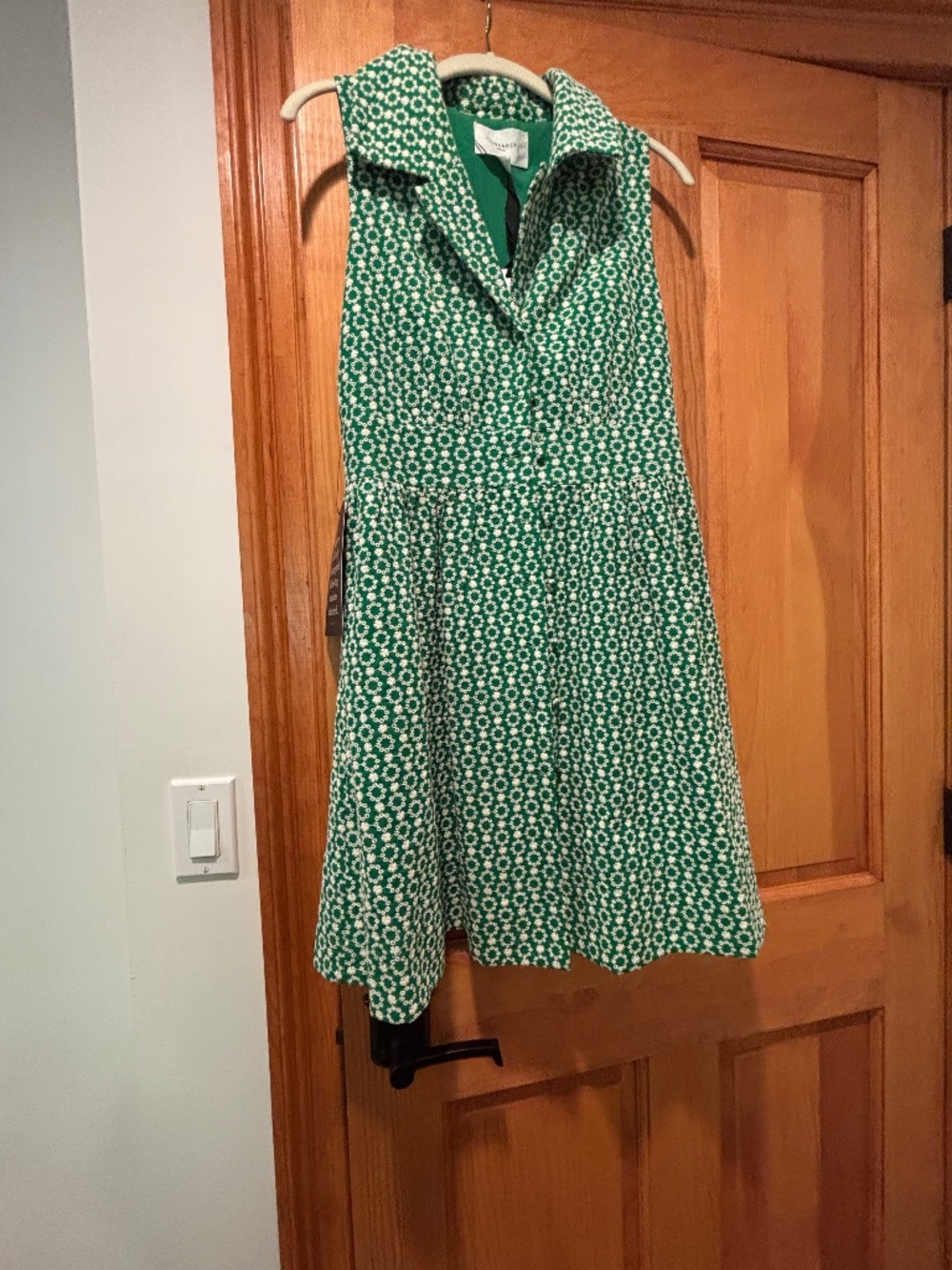 New Pomander Place Tuckernuck Green Briar Eyelet Sleeveless Noelle Shirt Dress